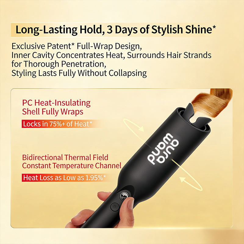 aurawand Electric curling iron, wavy, large roll, wavy roll, wool roll, negative ion curling iron