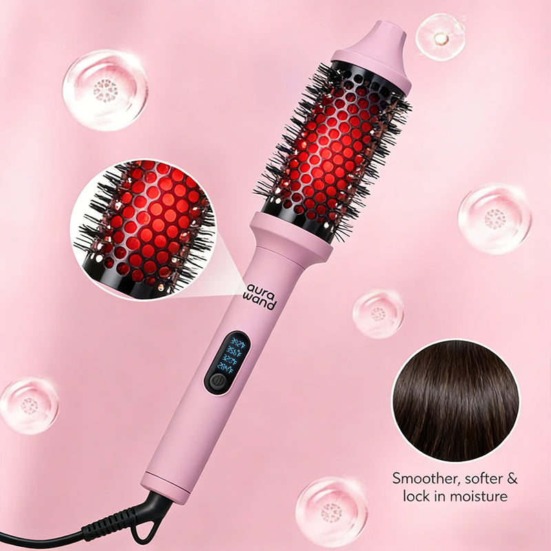 aurawand infrared negative ion thermal comb, 12 inches wide, LED display screen, temperature sensor