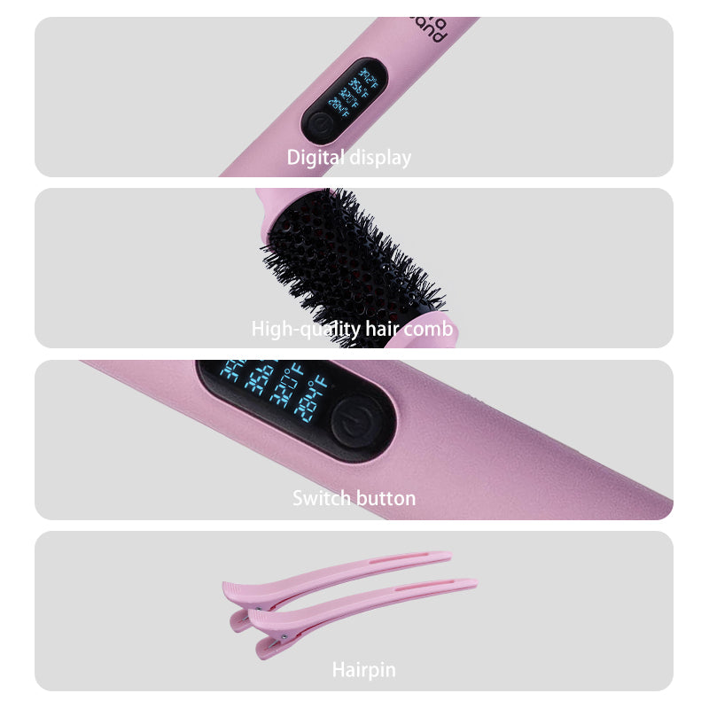 aurawand infrared negative ion thermal comb, 12 inches wide, LED display screen, temperature sensor